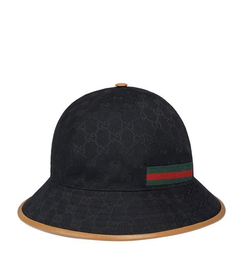 gucci men black hat|Gucci bucket hat men's.